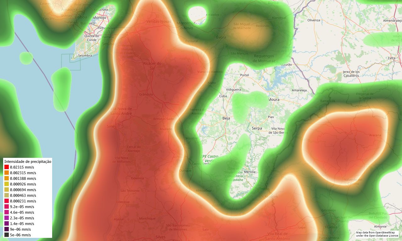 Santiago do Cacém: Previsão de Chuva e Vento Intenso Entre 9 e 15 de Novembro 2025