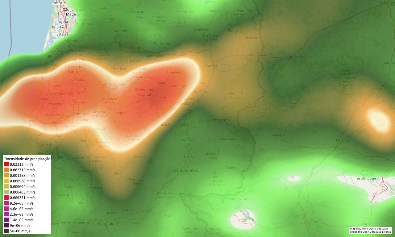 Chuva Dramática na Covilhã: Previsão de 100% para Segunda-feira!